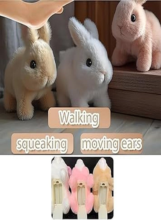 FEDDE Hopping Walking Bunny Toy with Sounds, Jumping Wiggling Ears, Twitching Mouth and Nose, Educational Interactive Bunny Rabbit Toy for Baby Kids - Image 3